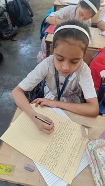 writing and poem recitation